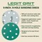 Legit Grit 5 inch Sand paper Disc, 9-Hole, 320 Grit, 50PK LG5-9320-50 - alternate 3